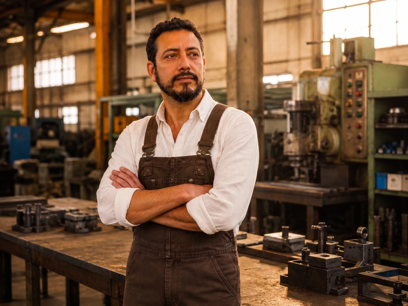 Daniel Cury Aranda em ambiente industrial